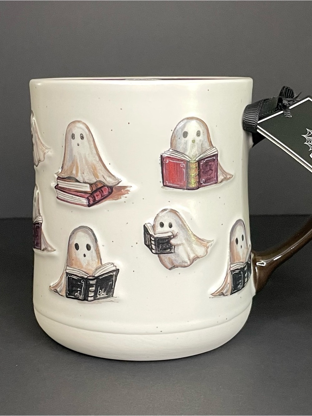 Viral Cobwebs & Cauldrons Ghosts Reading Books Halloween Mug